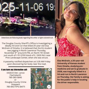 Elsa Mcgrain Lawrence Kansas Obituary: 21-Year-Old Runner Struck And Killed In Hit-And-Run North Of Lawrence